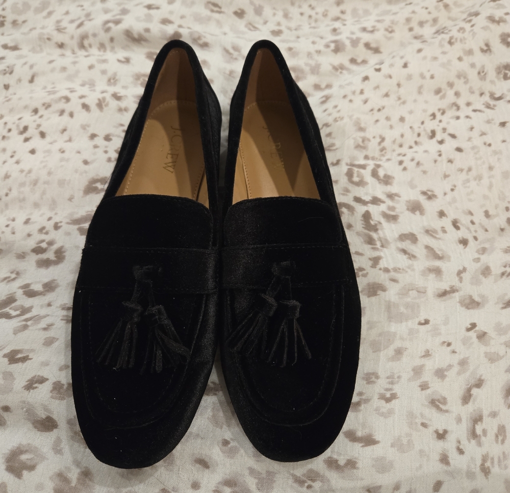 J. Crew Size 6.5 Velvet Tassel Loafers